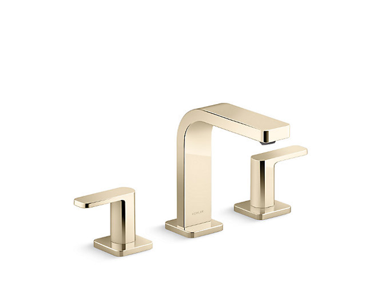 KOHLER Lavatory Faucet Widespread Parallel - French Gold K-23484T-4-AF / KOHLER Keran Wastafel