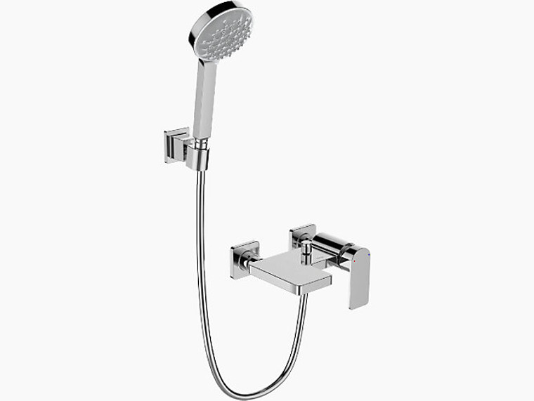 Parallel Exposed Wall-mount Bath and Shower Faucet