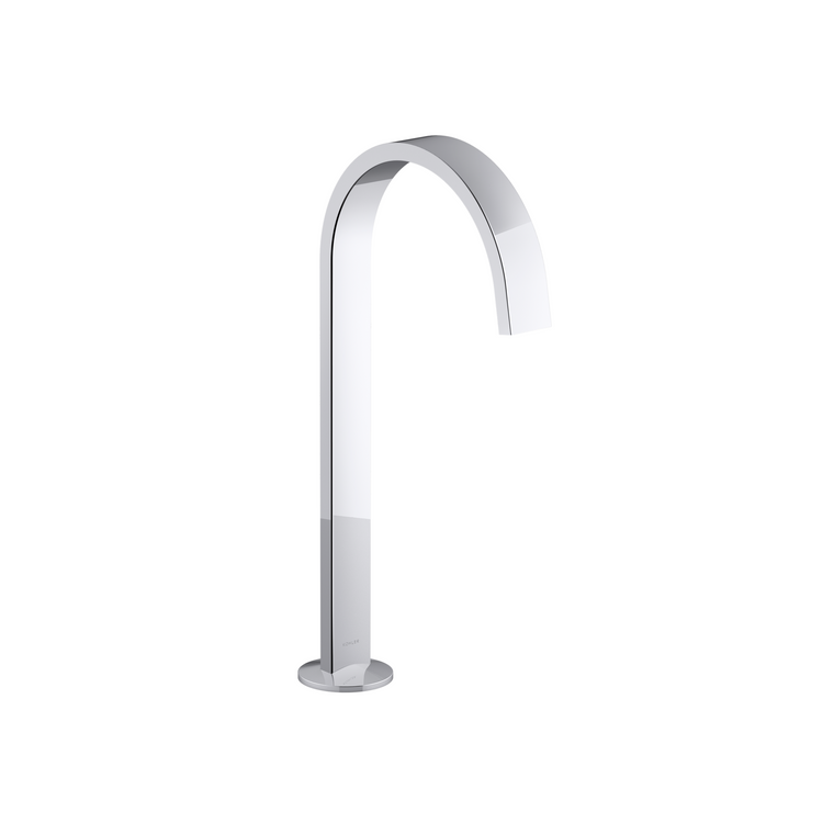 KOHLER COMPONENTS TALL LAVATORY SPOUT (W/O HANDLES) WITH CLICK DRAIN - RIBBON 77966T-CP POLISHED CHROME
