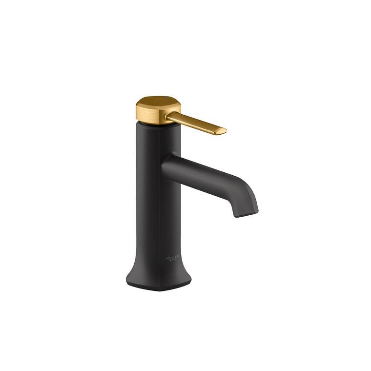 KOHLER OCCASION SINGLE CONTROL LAVATORY EX27000T-4-BMB MATT BLACK + BRUSHED MODERNE BRASS