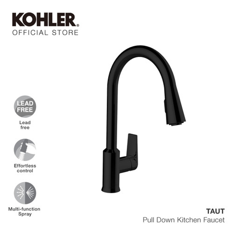 TAUT PULL DOWN KITCHEN FAUCET 21367T-4-BL MATTE BLACK