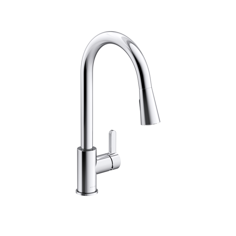 KOHLER ATOM PULL-DOWN KITCHEN FAUCET UPRIGHT 25981T-4-CP POLISHED CHROME
