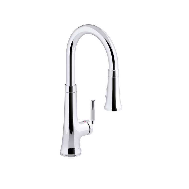 KOHLER TONE PULL DOWN KITCHEN FAUCET 23764T-4-CP POLISHED CHROME