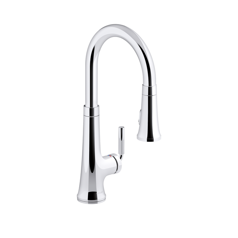 KOHLER TONE PULL DOWN KITCHEN FAUCET 23764T-4-CP POLISHED CHROME