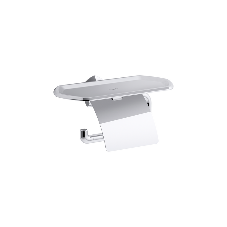 KOHLER OCCASION COVERED TP HOLDER W/ TRAY EX27068T-CP POLISHED CHROME