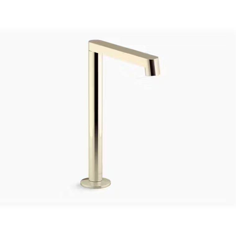 COMPONENTS TALL LAVATORY SPOUT (W/O HANDLES) WITH CLICK DRAIN - ROW 23887T-AF FRENCH GOLD