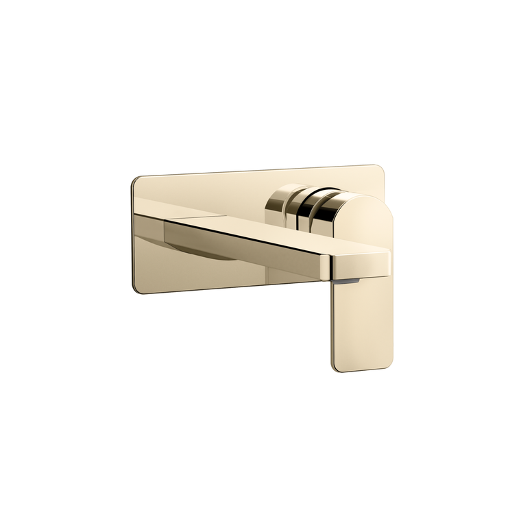 KOHLER PARALLEL SINGLE HDL WALL MOUNT LAVATORY FAUCET W/O VALVE 22567T-B4-AF FRENCH GOLD