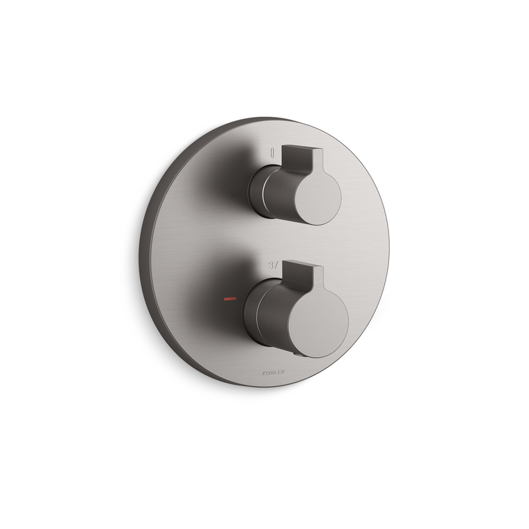 KOHLER MODULO RECESSED THERMOSTATIC B/S TRIM & VALVE-LEVER 78024T-4-BRT BRUSHED TITANIUM