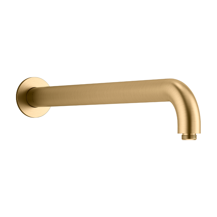 KOHLER WALL MOUNT SHOWER ARM, 19" 15397T-B-2MB BRUSHED MODERNE BRASS