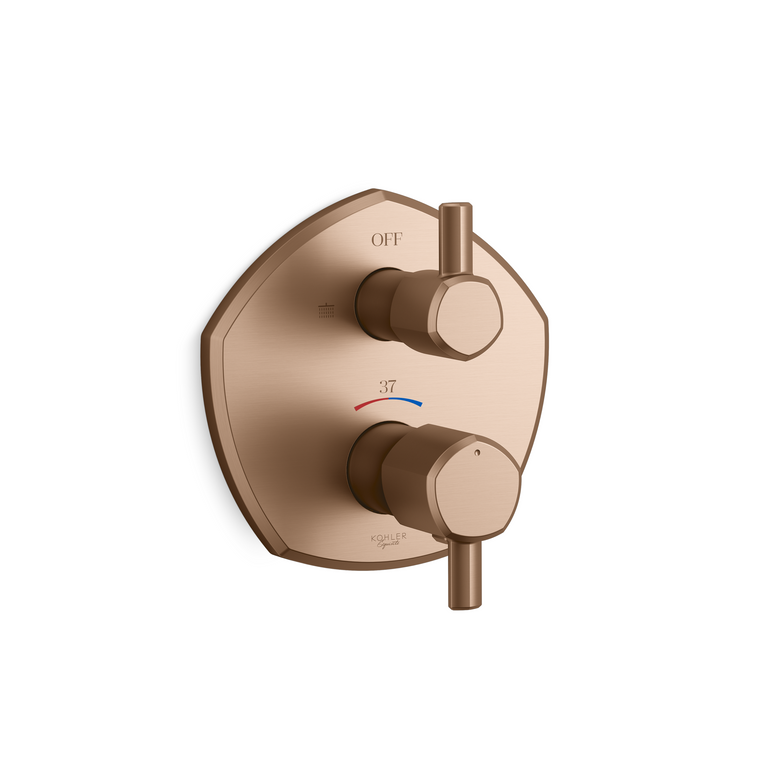 KOHLER OCCASION MODULO TH B/S TRIM -LEVER HNDLS EX27039T-4-BRD VIBRANT BRUSHED ROSE GOLD
