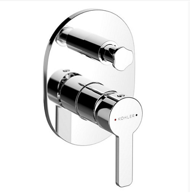 KOHLER ATOM RECESSED B/S TRIM & VALVE-MIXER - PROJECT ONLY 28956X-4-CP POLISHED CHROME