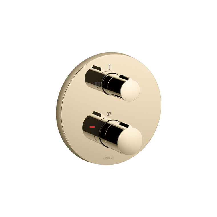 KOHLER MODULO RECESSED THERMOSTATIC B/S VALVE & TRIM - GEOMETRIC 99727T-9-AF FRENCH GOLD