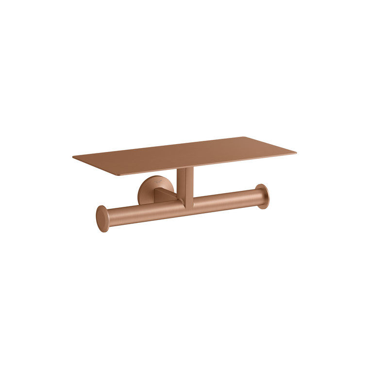 KOHLER COMPONENTS COVERED DOUBLE TP HOLDER 78384T-BRD BRUSHED ROSE GOLD