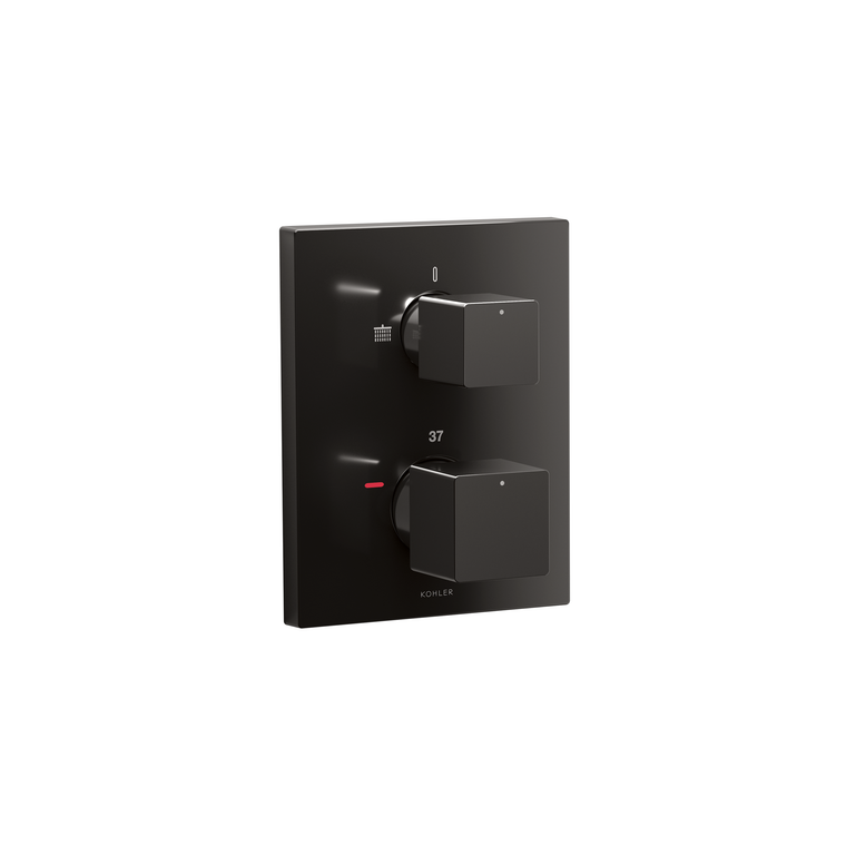 KOHLER MODULO RECESSED THERMOSTATIC B/S VALVE & TRIM - GEOMETRIC 99729T-9-BGP BRUSHED GRAPHITE