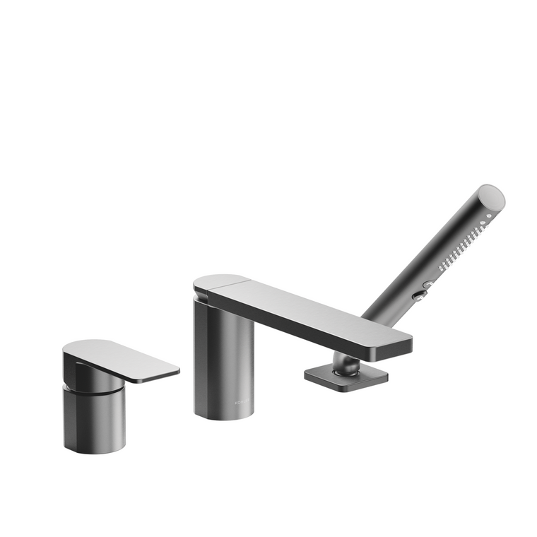 KOHLER PARALLEL 3H DM BATH FCT WITH HANDSHOWER 23488T-4-BGP BRUSHED GRAPHITE