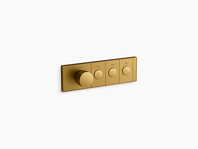 ANTHEM THREE-OUTLET RECESSED MECHANICAL THERMOSTATIC CONTROL EX26347T-9-2MB BRUSHED MODERNE BRASS