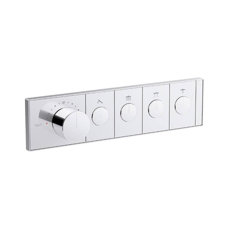 KOHLER ANTHEM FOUR-OUTLET RECESSED MECHANICAL THERMOSTATIC CONTROL EX26348T-9-CP POLISHED CHROME