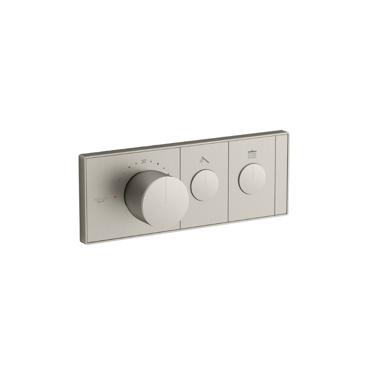 KOHLER ANTHEM TWO-OUTLET RECESSED MECHANICAL THERMOSTATIC CONTROL EX26346T-9-BN BRUSHED NICKEL
