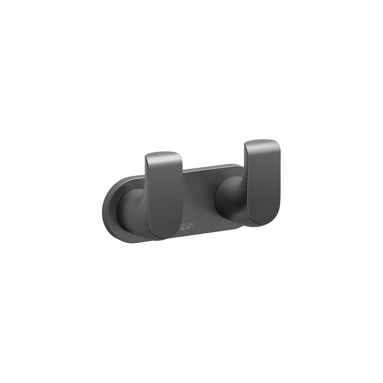 KOHLER AVID DOUBLE ROBE HOOK 97500T-PGP POLISHED GRAPHITE