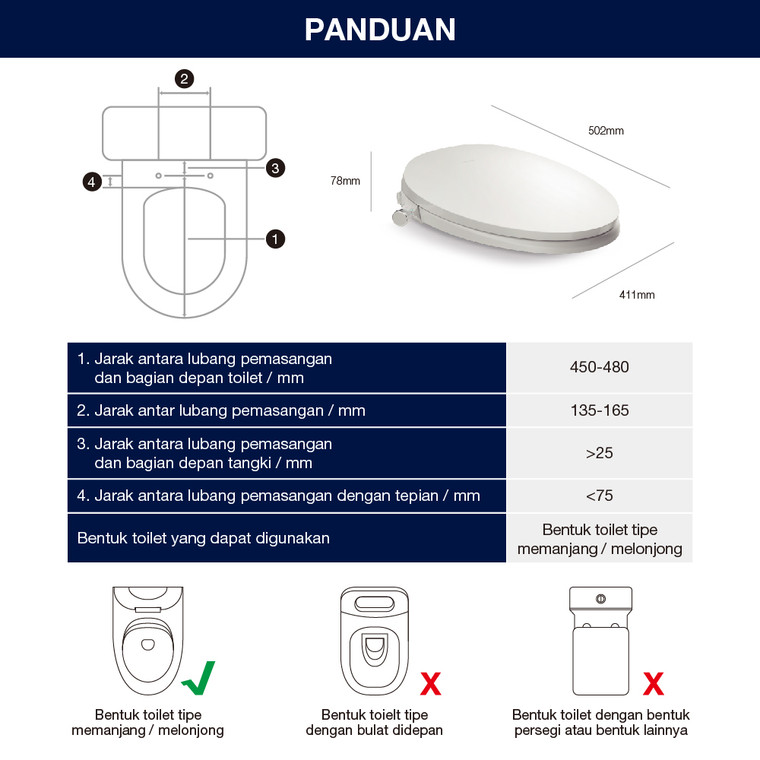 KOHLER Manual Bidet Seat C3035 (Purewash) K28010K0 / KOHLER Tutup