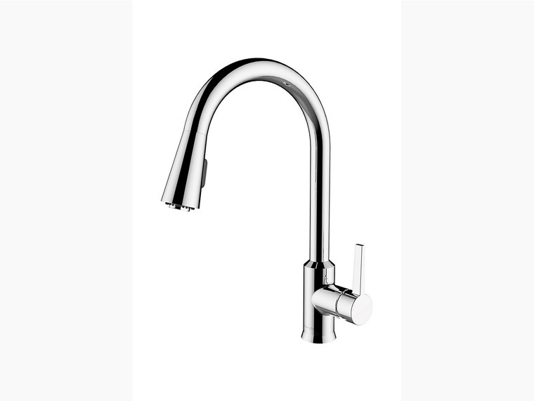 KOHLER Taut Pull-Down Kitchen Faucet W/ Pin Handle K-21366T-4-CP