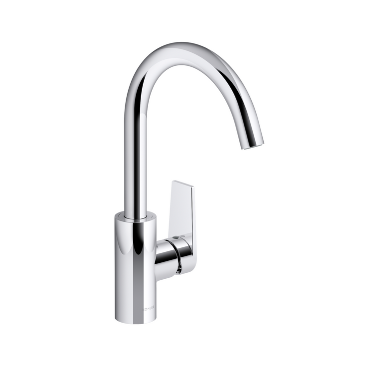 KOHLER TAUT KITCHEN FAUCET W/ ARCH SPOUT 74053T-4-CP POLISHED CHROME