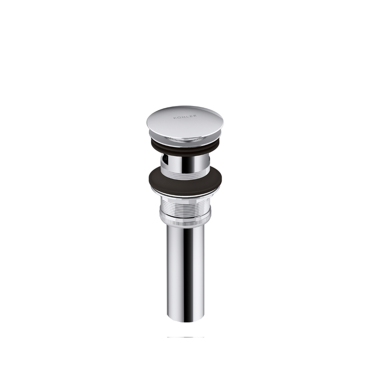 KOHLER CLICK DRAIN W/STOPPER UNDER ESINGLE CONTROLUTCHEON (RETAIL PACK) R7120T-CP POLISHED CHROME