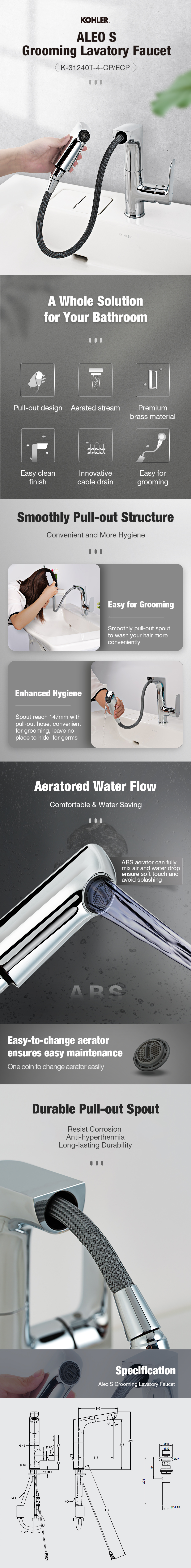 ALEO S Grooming Lavatory Faucet