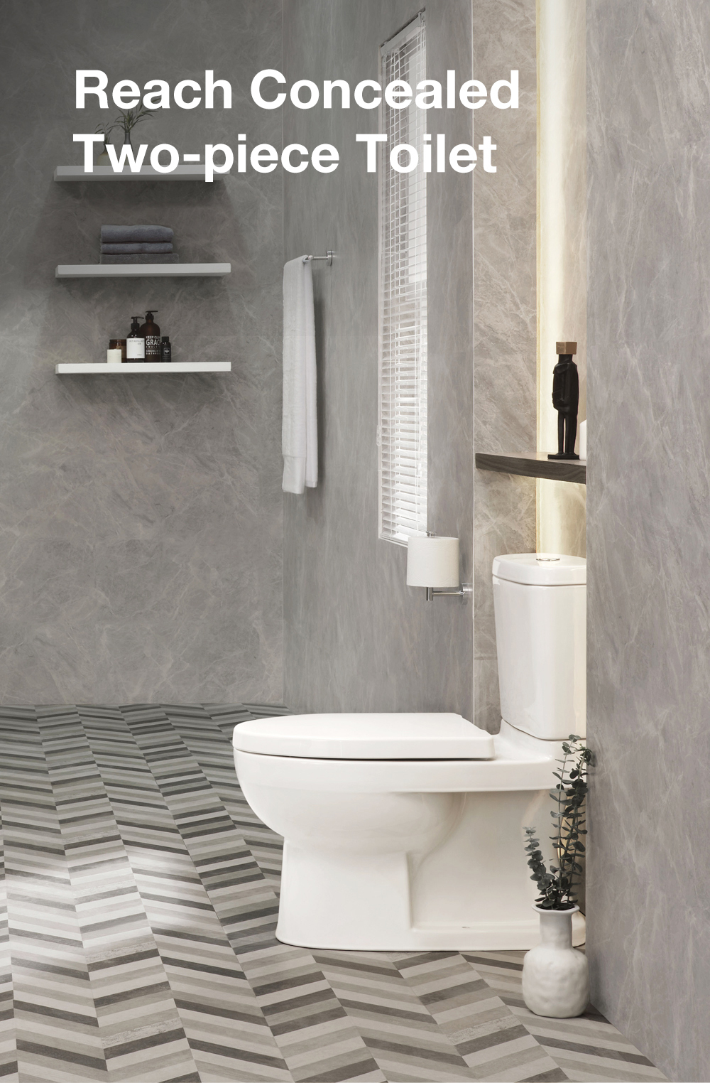Reach Concealed Two-piece Toilet
