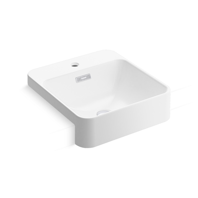 KOHLER FOREFRONT SQUARE SEMI-RECESSED LAVATORY 1 HOLE 98930X-1-0 ...