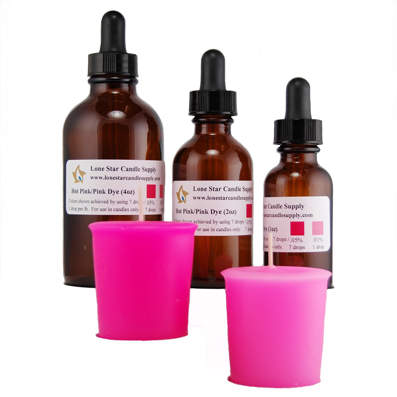 Hot Pink/Pink Liquid Dye - Lone Star Candle Supply