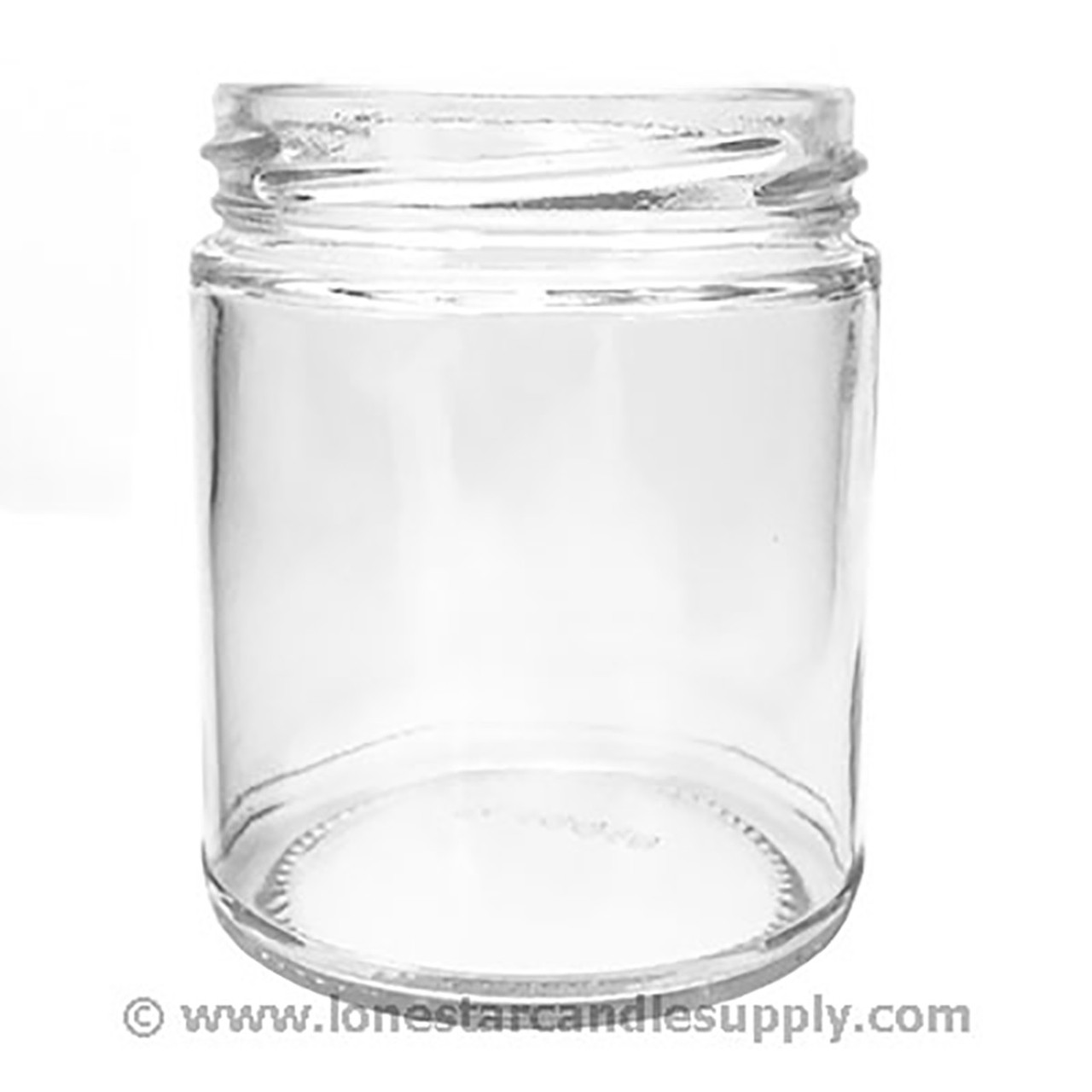 9oz Clear Glass Jar 70/400 (lid options listed)
