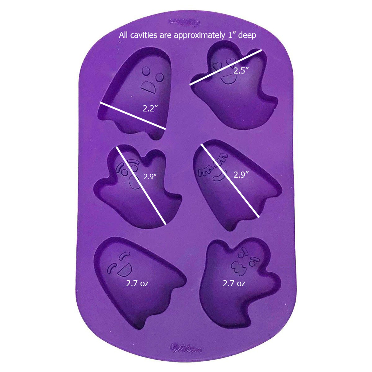 Ghost Silicone Mold - 6 Cavity - Lone Star Candle Supply