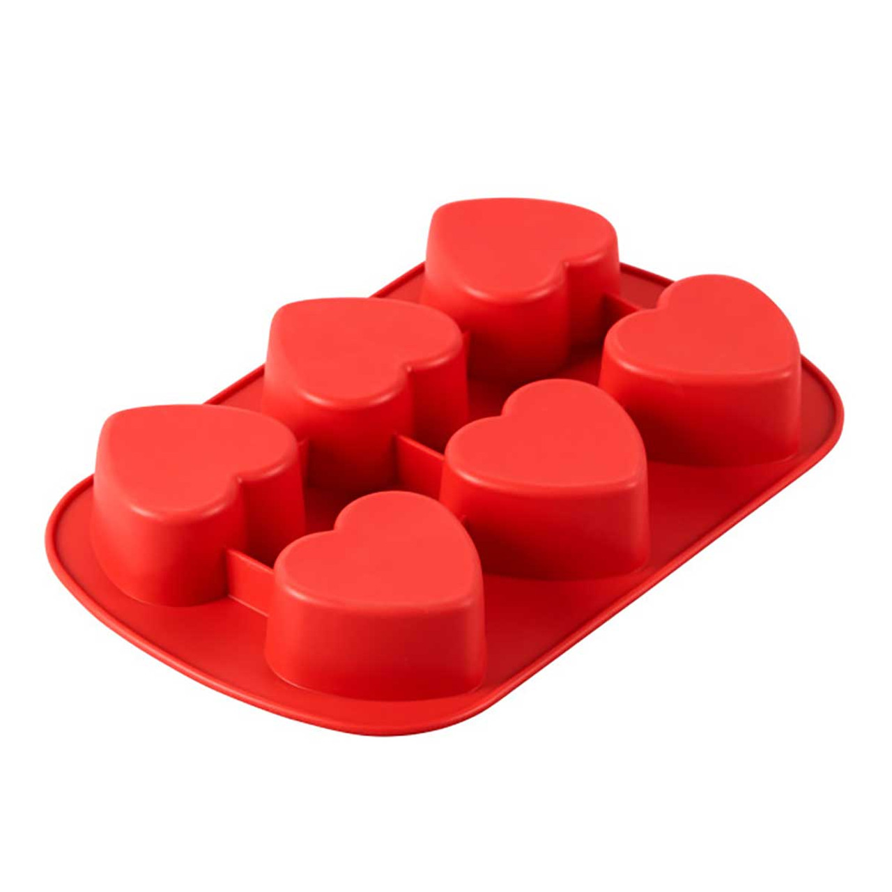 Heart Shaped Silicone Mold, 6 Holes Non Stick Heart Cake Pop Mold