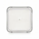 Libbey Cube 14oz candle with paraffin wax, single wick, top-down view