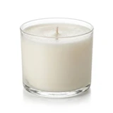 Libbey Cylinder Jar 15oz candle with soy wax, single wick, angled view