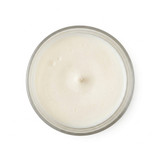 Libbey Cylinder Jar 15oz candle with soy wax, single wick, top-down view