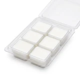 Clamshell Molds (Large) filled with paraffin wax, angled view