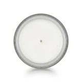 Straight Sided Round Jar 9oz candle with paraffin wax, single wick, top-down view