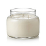Libbey Storage Jar 15oz candle with soy wax, 3 wicks, angled view
