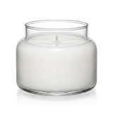 Libbey Storage Jar 15oz candle with paraffin wax, single wick, angled view