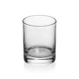 Libbey Votive Jigger 3oz, empty, angled view