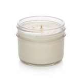 Smooth Sided Jelly Jar 4oz candle with soy wax, single wick, angled view