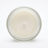 Smooth Sided Jelly Jar 4oz candle with soy wax, single wick, top-down view