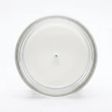 Smooth Sided Jelly Jar 4oz candle with paraffin wax, single wick, top-down view