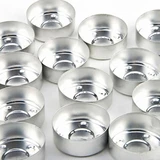 Aluminum Tealight Cups (100 Count), empty, angled view