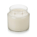 Libbey Storage Jar 22oz candle with soy wax, 2 wicks, angled view