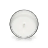 Libbey Votive Straight Sided 3.25oz candle with paraffin wax, single wick, top-down view