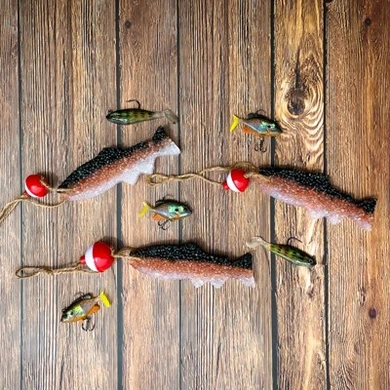 Detailed instructions on how to make car freshies that look like fishing lures.