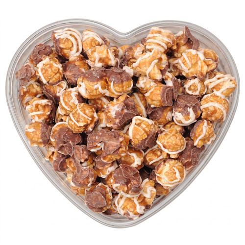 Heart bowl of caramel popcorn drizzled with chocolate — scent inspiration for Moose Munch fragrance oil